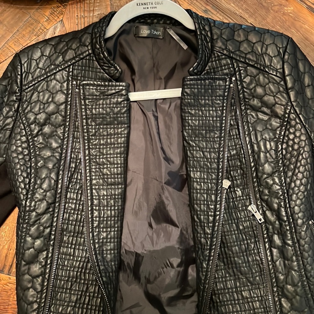 Love Token Black Leather Jacket